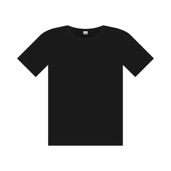 Blank Svart Shirt Vektor Illustration — Stock vektor