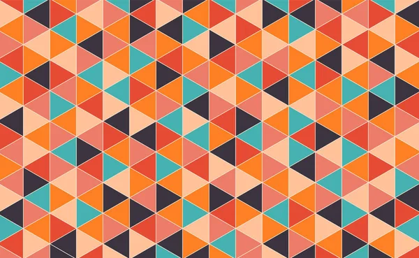 Цветной Ретро Геометрический Треугольный Фон — стоковый вектор