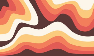 Abstract retro wavy groovy psychedelic background