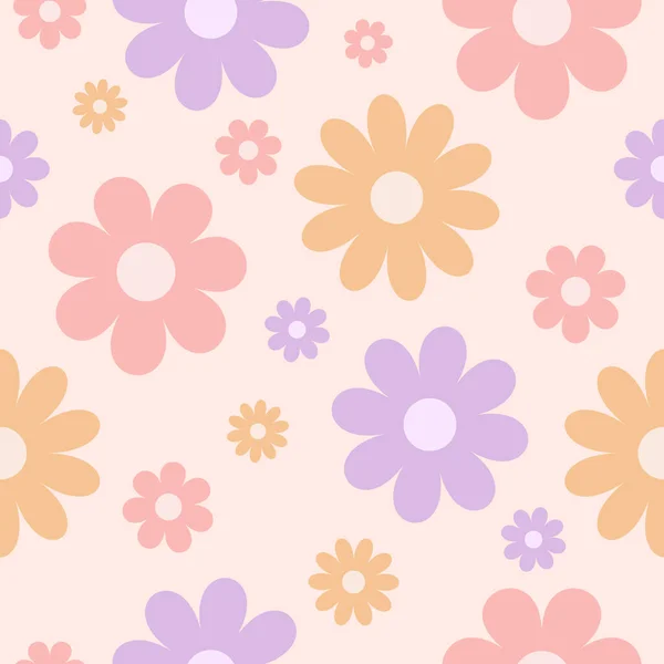 Cute pastel flower seamless pattern and texture background