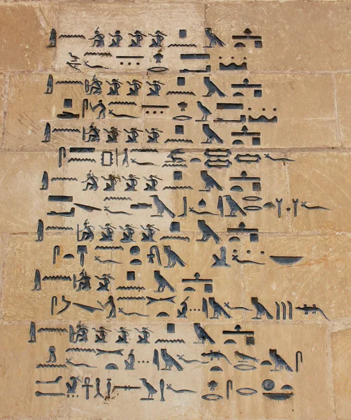 고 대 이집트 상형 문자 조각 & 그림-파라오 미술 — 스톡 사진