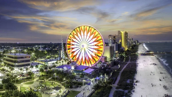 Myrtle Sahili Sahil Yolu Güney Carolina Gün batımında