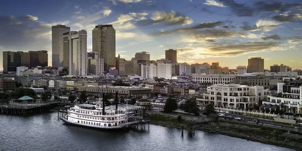 New Orleans River Paddle Loď Barevné Nebe — Stock fotografie