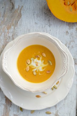 Balkabağı çorbası.