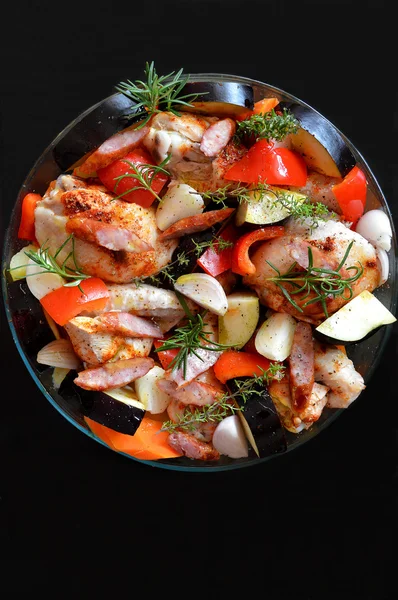 chorizo ile tavuk güveç