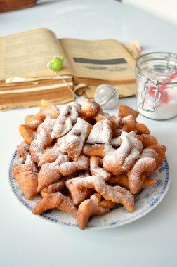 Angel wings (Faworki),cakes deep-fried in oil to celebrate Fat T clipart