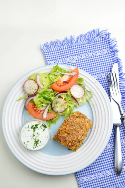 Boekweit kotelet met salade