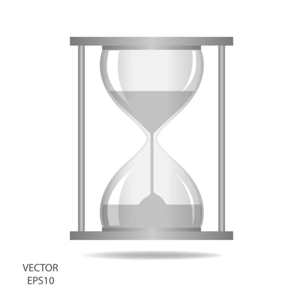 Sand clock isolated on the white background — Stock Vector
