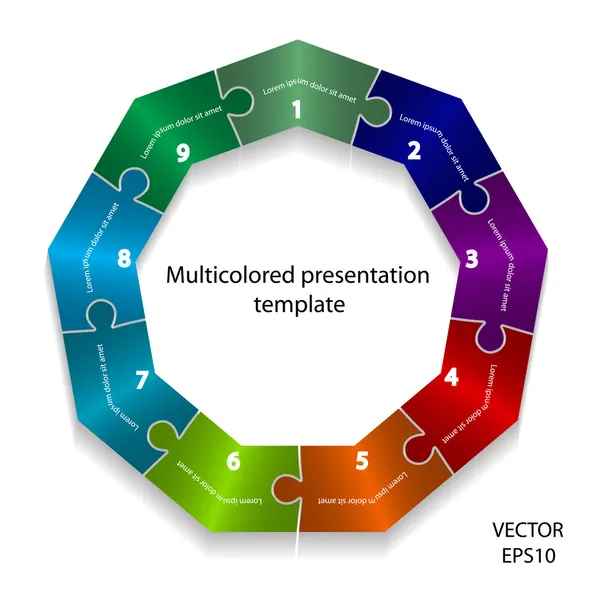 Modelo de apresentação colorido abstrato . — Vetor de Stock