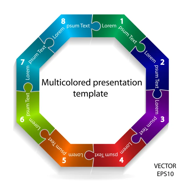 Plantilla de presentación colorida abstracta . — Vector de stock