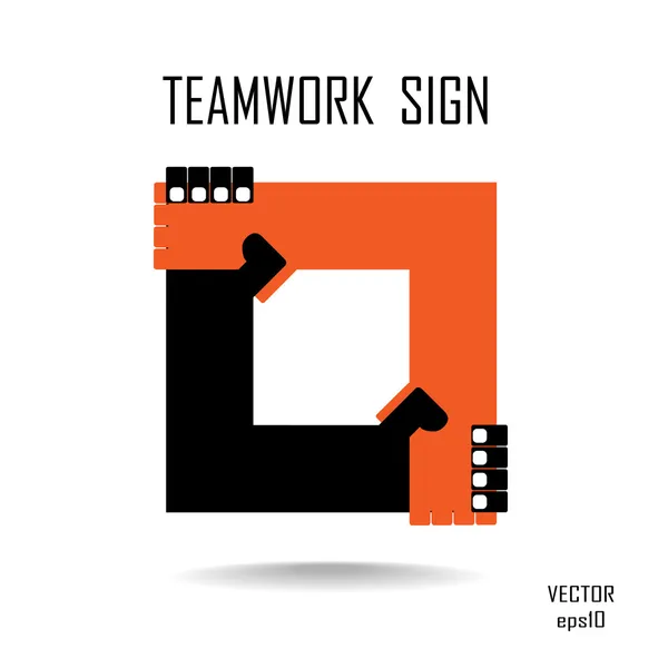 Handshake abstract logo vector design template. Business creativ — Stock Vector