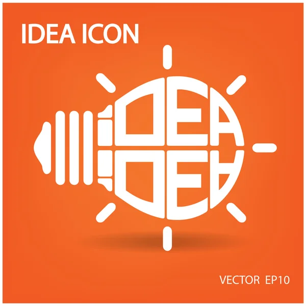Ícone de ideia, sinal de lâmpada criativa, ideias de negócios — Vetor de Stock