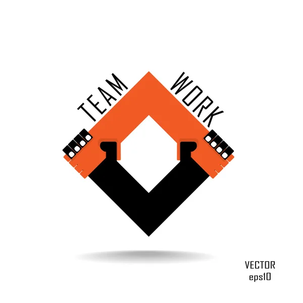 El sıkışma soyut logo vektör tasarım şablonu. İş yaratıcı