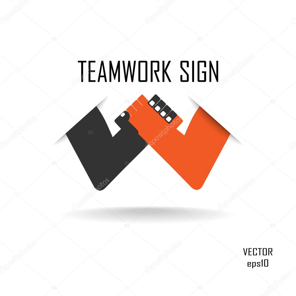 Handshake abstract logo vector design template. Business creativ