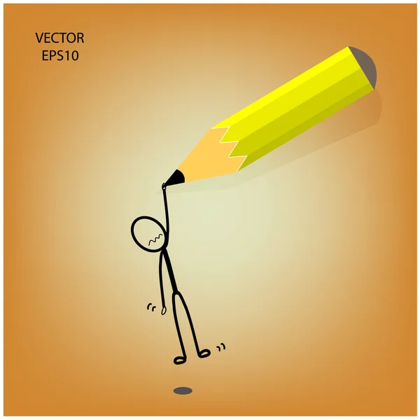 Rysunek & szkicowania kolor ołówkiem, kreatywnych ołówek transparent — Wektor stockowy