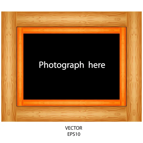 Wooden background ,wooden frame — Stock Vector