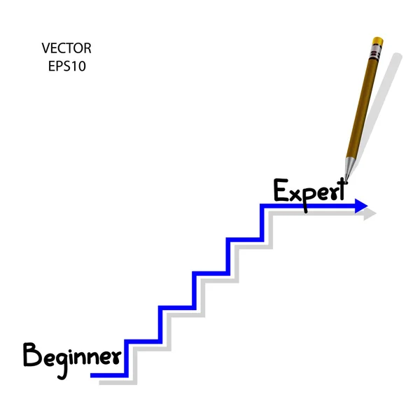 Tekening door kleur potlood, concept van de schepping — Stockvector