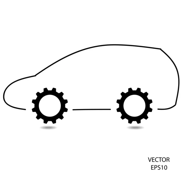 Símbolo de coche — Vector de stock