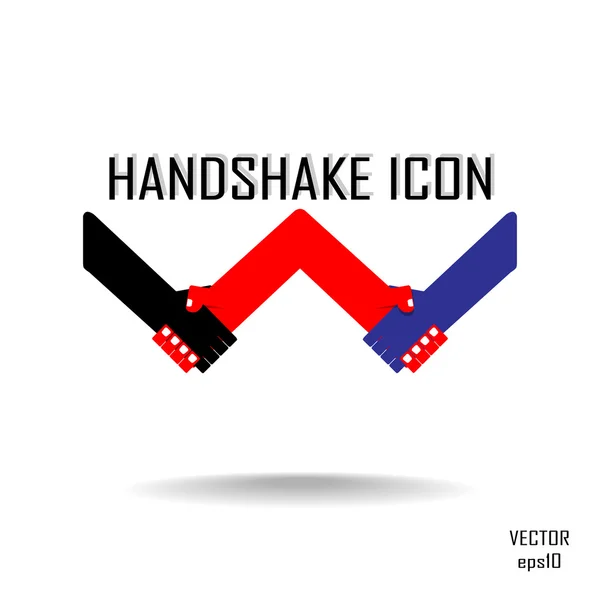 Handshake abstrato modelo de design de vetor de sinal. Criativ de negócios — Vetor de Stock