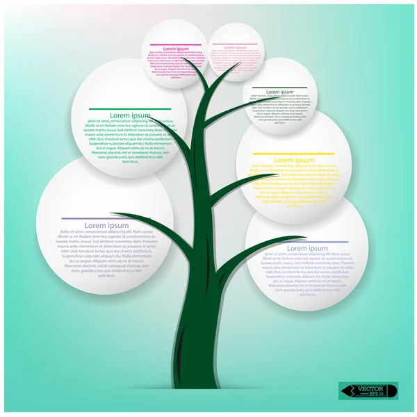 Speech Bubbles Tree — Stock Vector