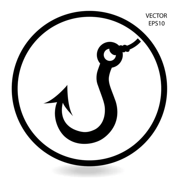 Ícone de gancho de pesca — Vetor de Stock