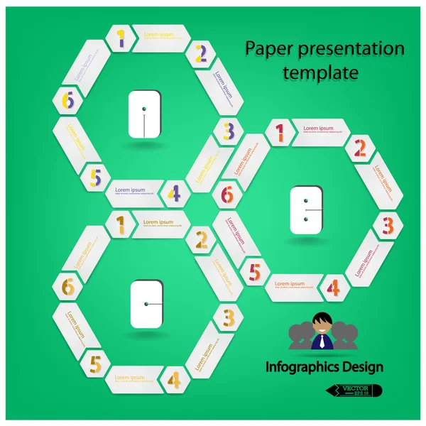 Modelo de infográfico estilo mínimo — Vetor de Stock