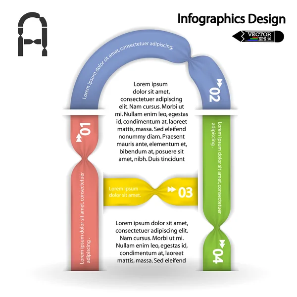 Banner de opciones de infografías coloridas . — Archivo Imágenes Vectoriales