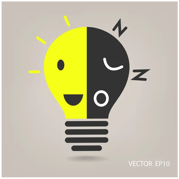 Kreativní světlo žárovka, — Stockový vektor
