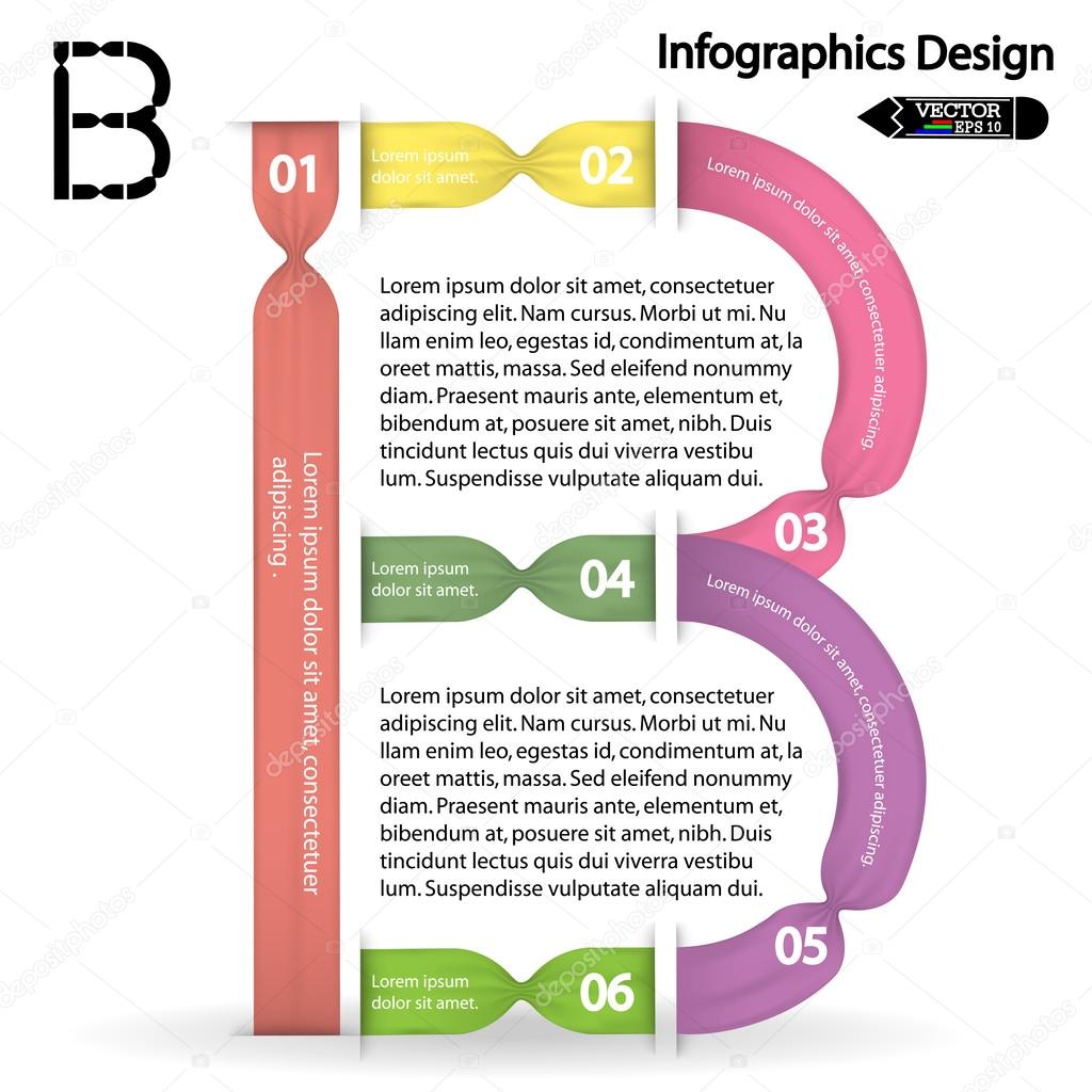 Colorful infographics options banner.