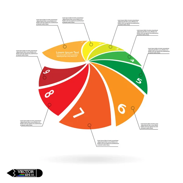 Moderno cerchio infografiche opzioni banner . — Vettoriale Stock