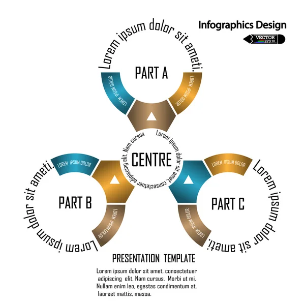 Bannière infographique moderne . — Image vectorielle