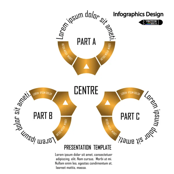 Infografica moderna banner . — Vettoriale Stock