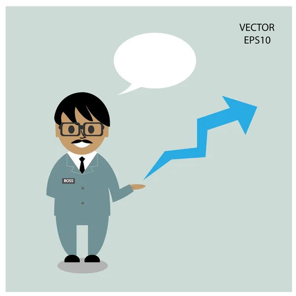 Affärsman ikon, tecknad — Stock vektor