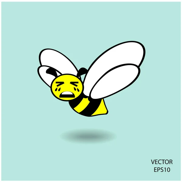 Symbole d'abeille drôle — Image vectorielle