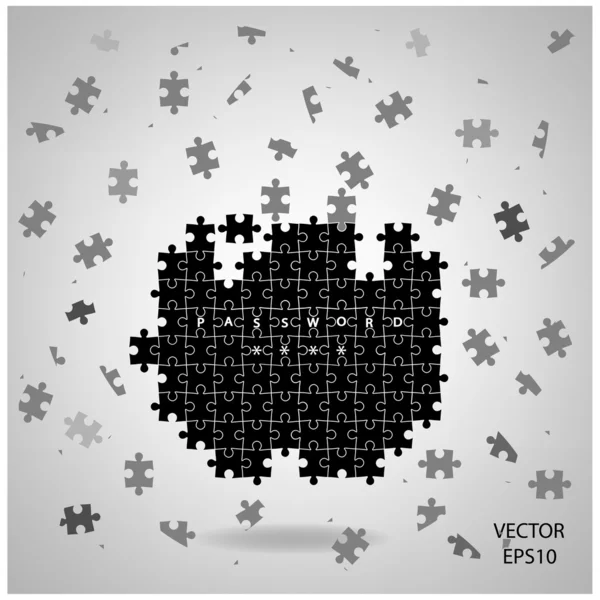 Háttér színes Puzzle — Stock Vector