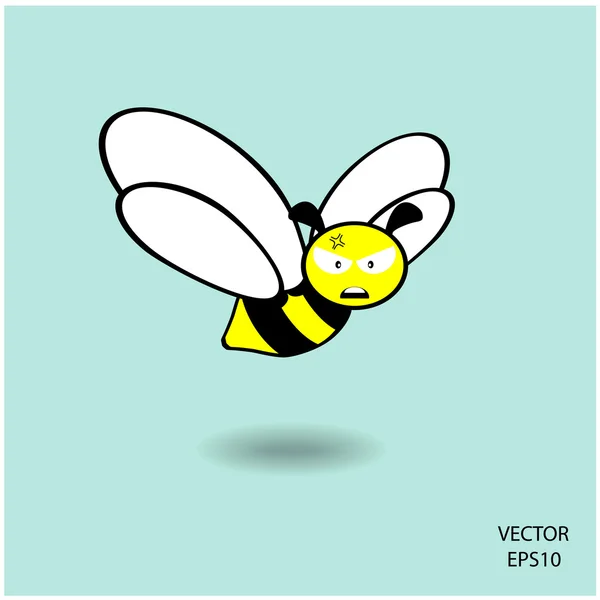 Symbole d'abeille drôle — Image vectorielle