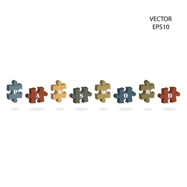 Sfondo puzzle colorato — Vettoriale Stock