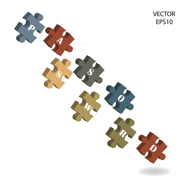 Sfondo puzzle colorato — Vettoriale Stock