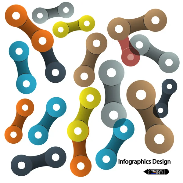 Concept de bannières de chaîne colorées — Image vectorielle