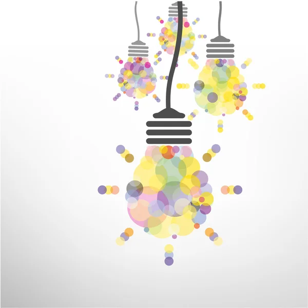 Creative light bulb Idea concept background — Stock Vector