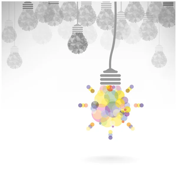 Creative light bulb Idea concept background — Stock Vector