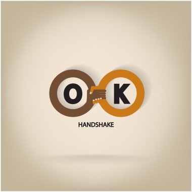 el sıkışma sembol tasarlamak vektör tasarım şablonu