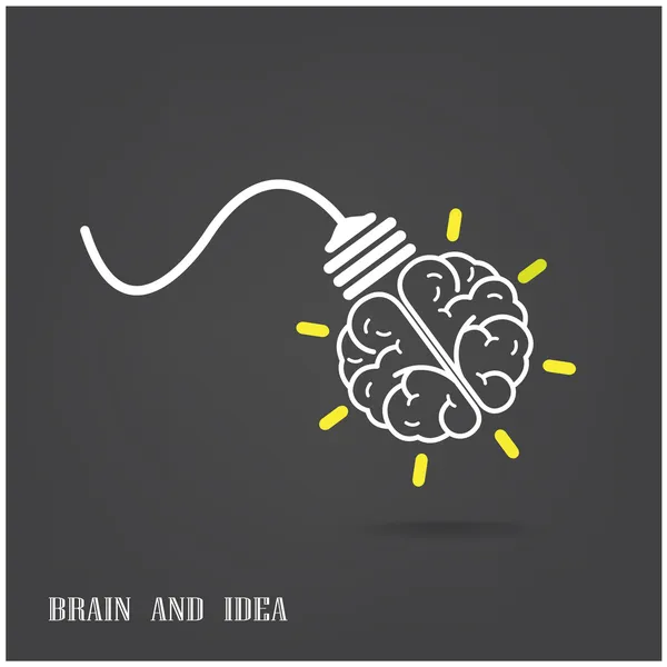 Concepto de idea de cerebro creativo diseño de fondo — Vector de stock