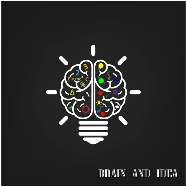 Cerveau créatif Idée concept fond design — Image vectorielle