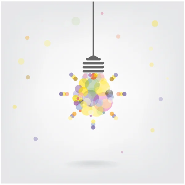 Creative light bulb Idea concept background — Stock Vector