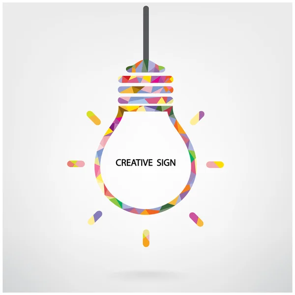 Símbolo de lâmpada criativa — Vetor de Stock
