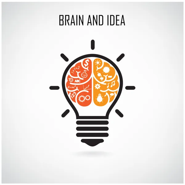 Idea de cerebro creativo — Archivo Imágenes Vectoriales