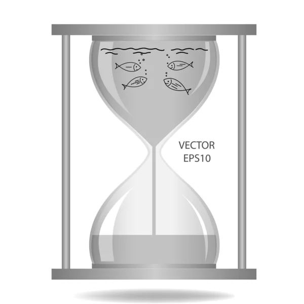 Vidrio de arena — Vector de stock