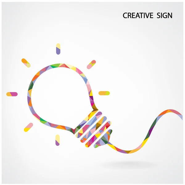 Žárovka kreativní znamení — Stockový vektor