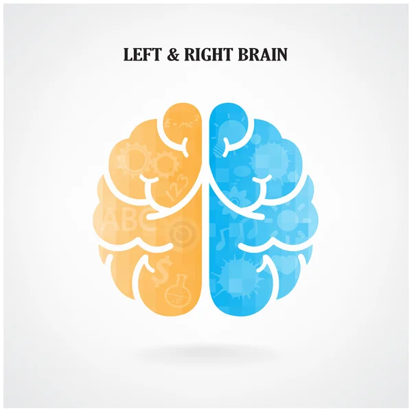 크리에이 티브 왼쪽과 오른쪽 뇌 기호 — 스톡 벡터